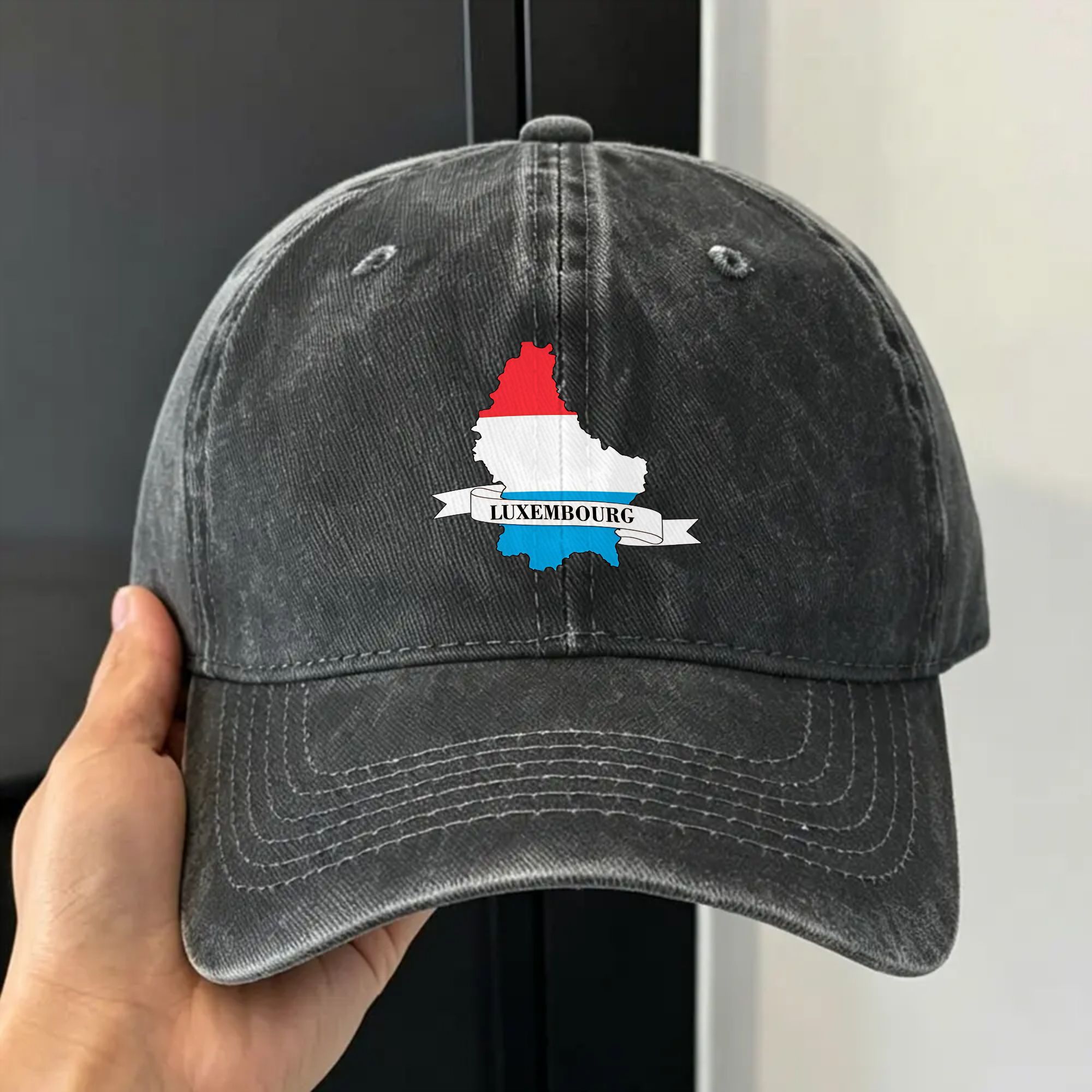 Outdoor Sport Luxembourg - Luxemburg Vlag Kaart Zon Baseball Cap