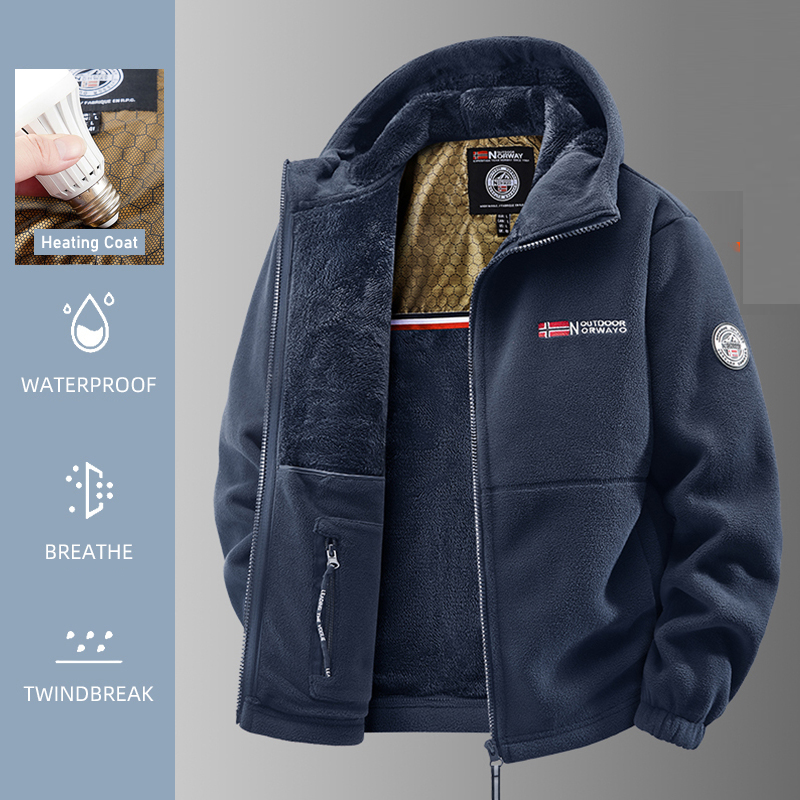 Outdoor Sport Coat - Mannen Verwarmde Jas Winter Polar Fleece
