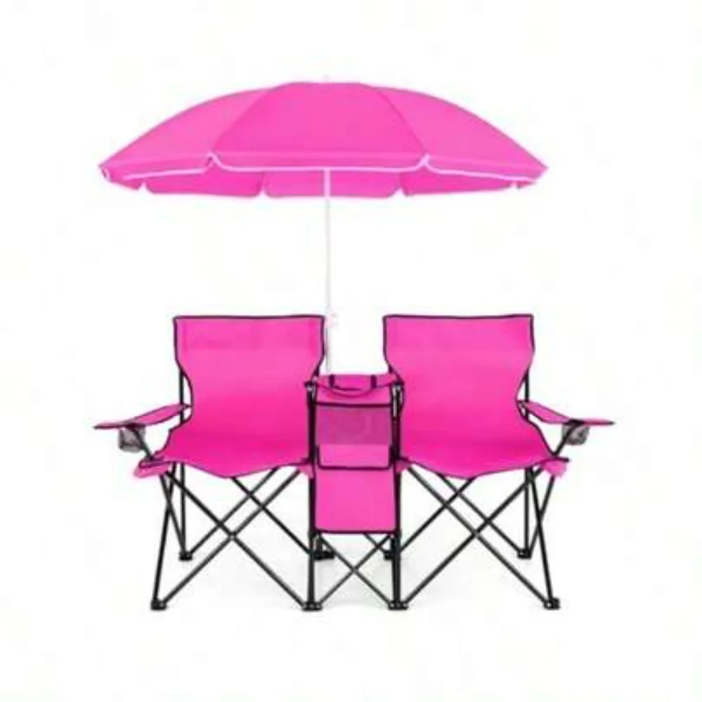 Outdoor Sports Umbrella - Draagbare opvouwbare dubbele campingstoel met afneembare