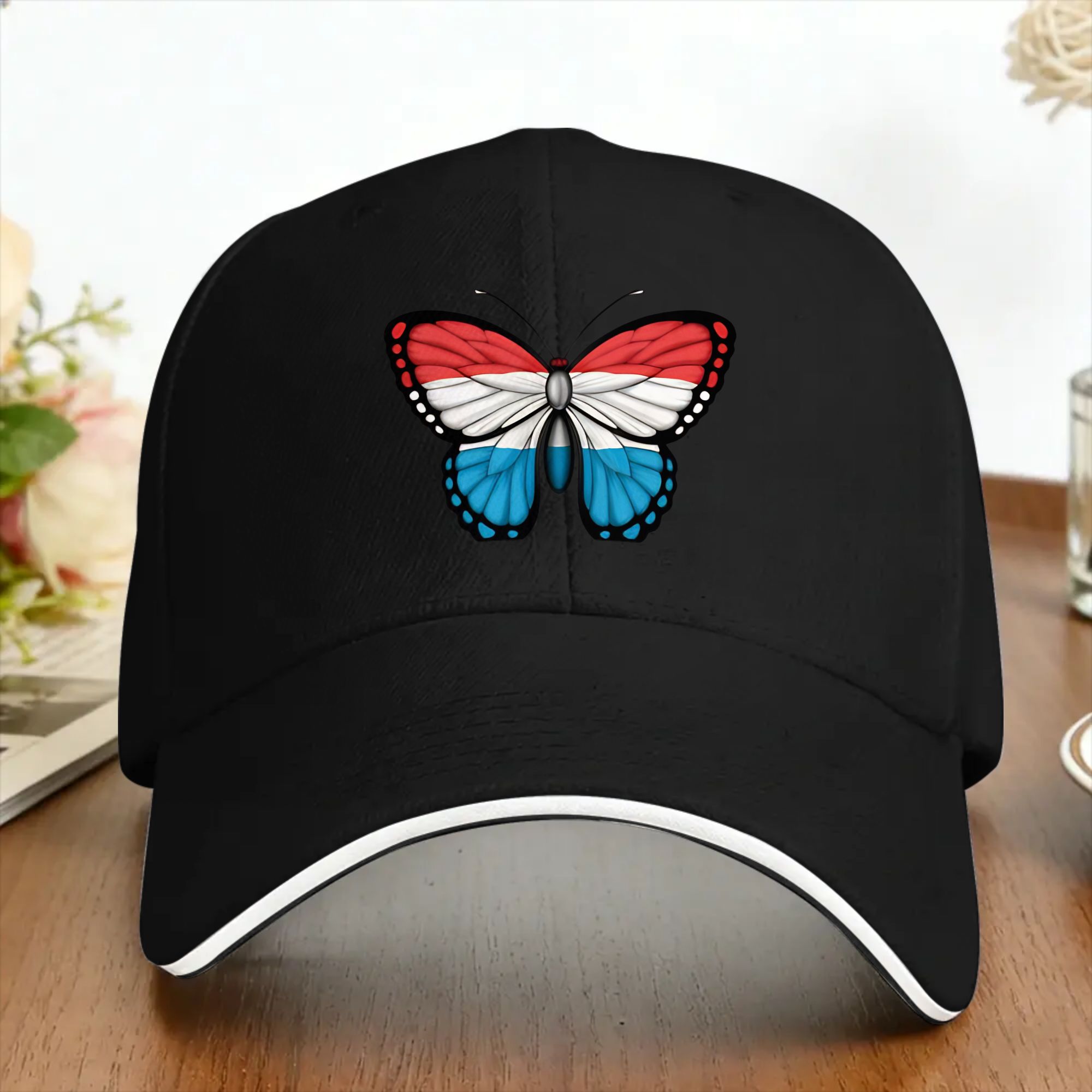 Outdoor Sport Luxembourg - Luxemburg Vlag Vlinder Casual Baseball Cap