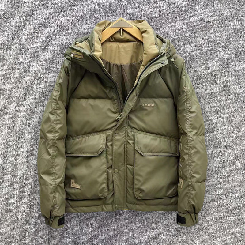 Outdoor Sport Coat - Heren Winter Donsjack Winter Korte Capuchon