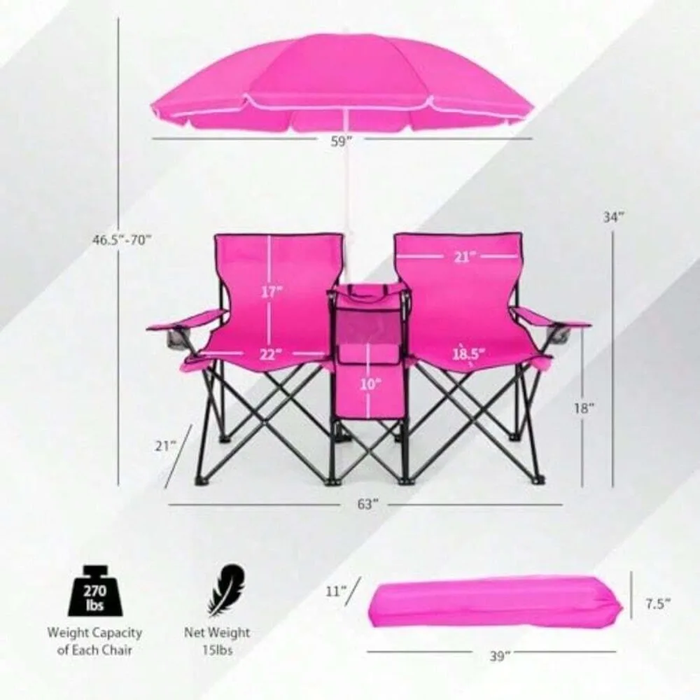 Draagbare opvouwbare dubbele c - Outdoor Sports Umbrella recensie en prijs