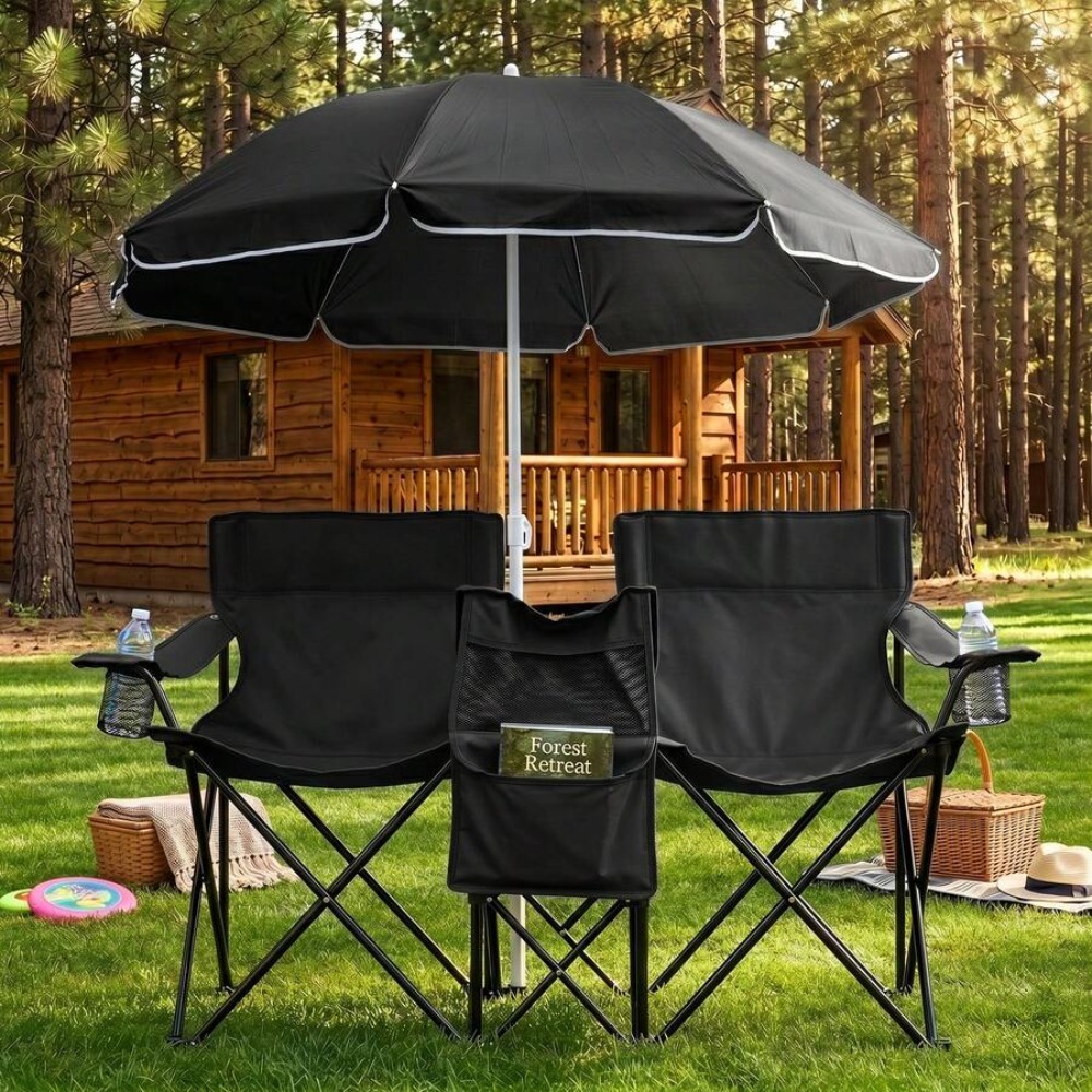 XL Dubbele Opvouwbare Visstoel - Outdoor Sports Umbrella recensie en prijs