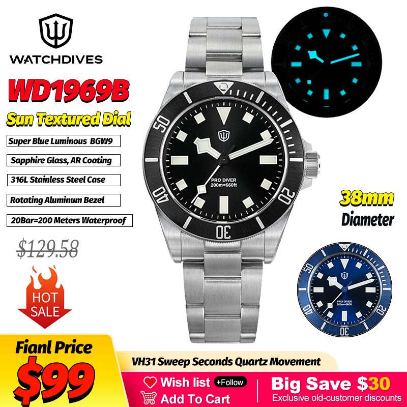 Watchdives WD1969 Zon Getextur - Outdoor Sport Smart Watch recensie en prijs