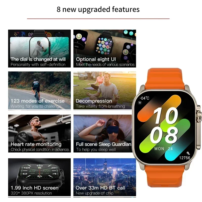 Nieuwe Serie 9 Watch PK HK8 PR - Outdoor Sport Smart Watch recensie en prijs
